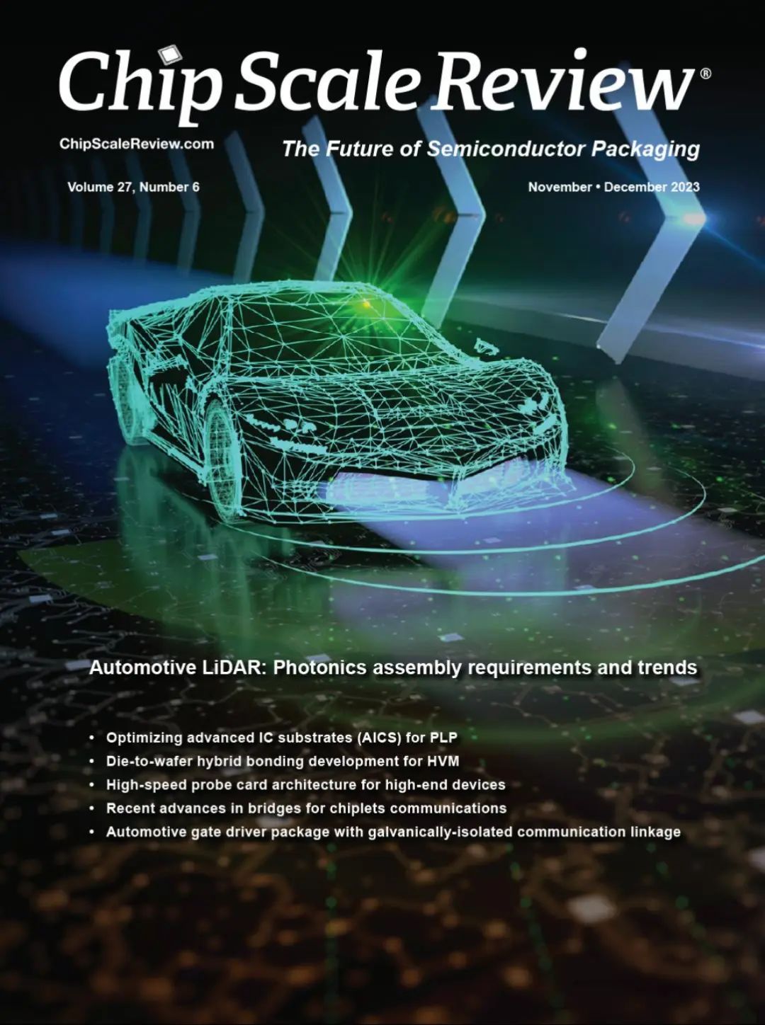 Chip Scale Review封面文章| MRSI分享"汽車激光雷達(dá)-光電子封裝要求和趨勢(shì)"