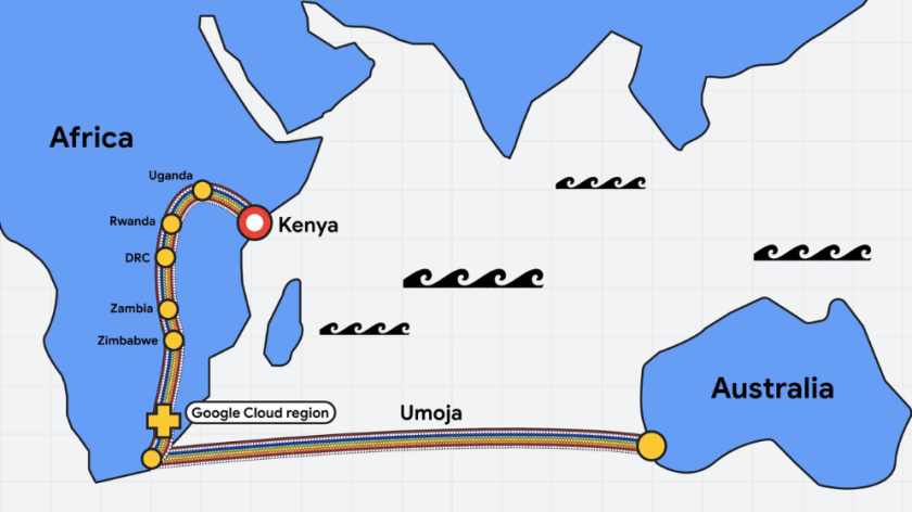 谷歌欲鋪設(shè)非洲直達(dá)澳大利亞的首條海底電纜