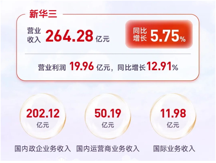 新華三2024上半年營收264.28億元：運營商業(yè)務(wù)50.19億元